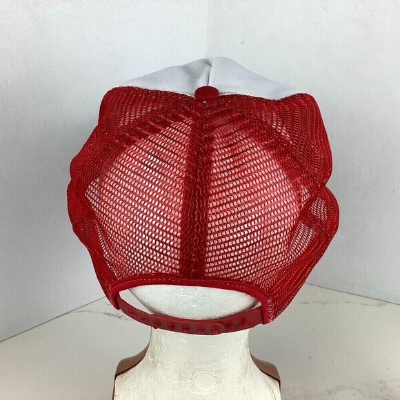 Vintage Drydene Motor Oils Greases Snapback Trucker Mesh Hat Red/White Made USA - Picture 4 of 7